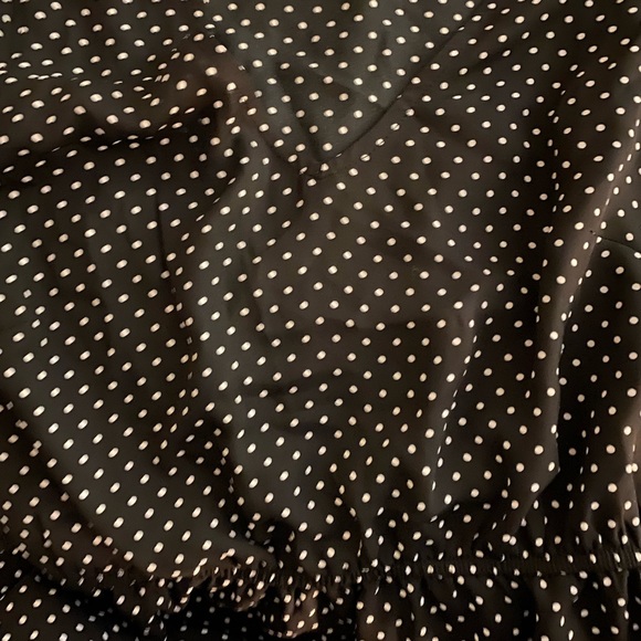 Polka dot ruffle peplum top - Picture 5 of 6